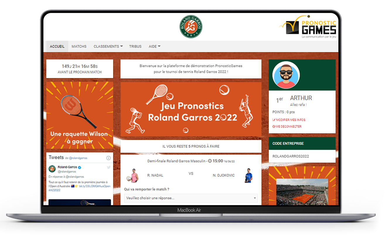 Mockup Roland Garros