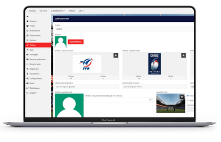 plateforme admin Tournoi 6 Nations