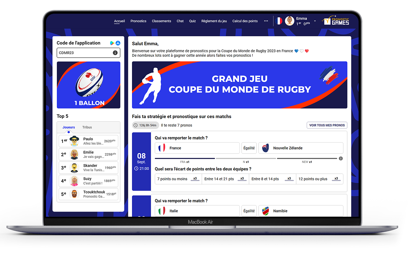 Plateforme Rugby