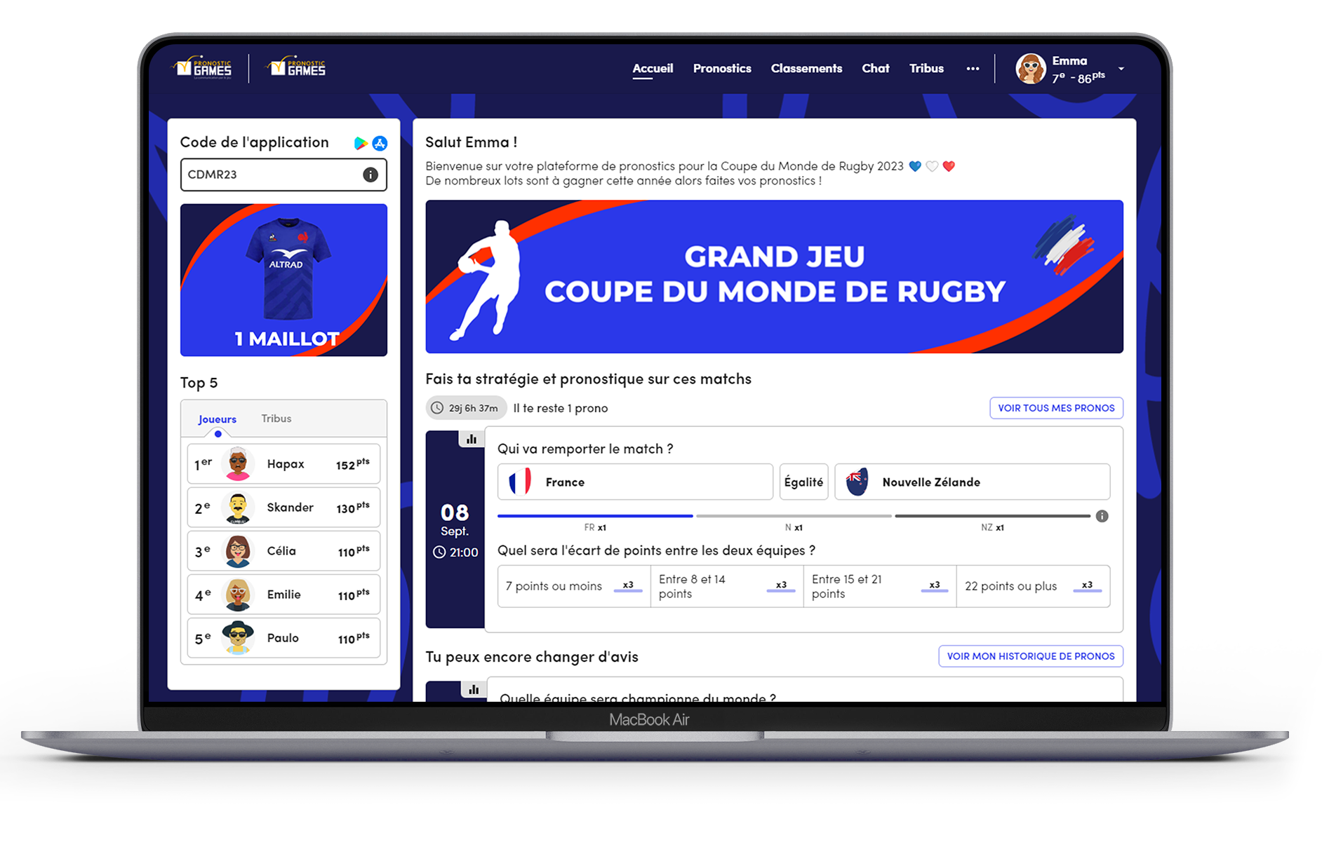 Mockup Coupe du Monde de rugby 2023