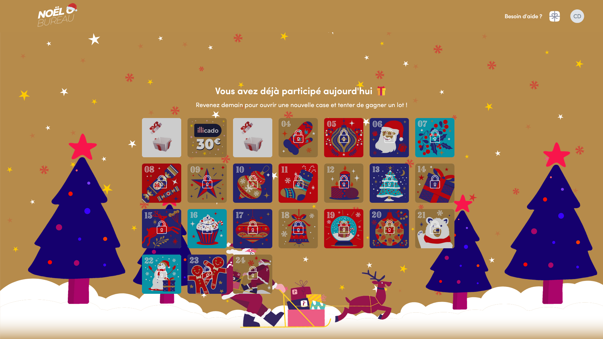 Calendrier de l'Avent digital de Club Med